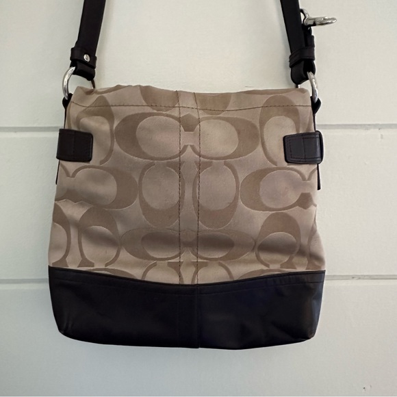 Coach Signature Convertible Crossbody/Shoulder Bag Tan Brown H1149 F18862 - Picture 8 of 16